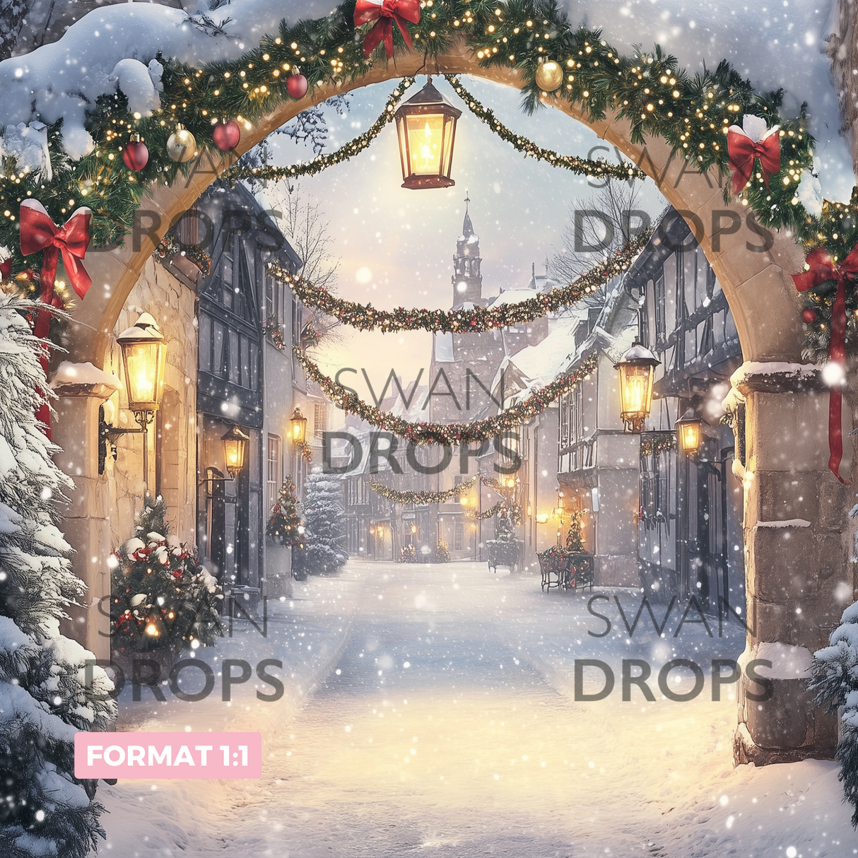 Fond photo Passage féérique Swan Drops