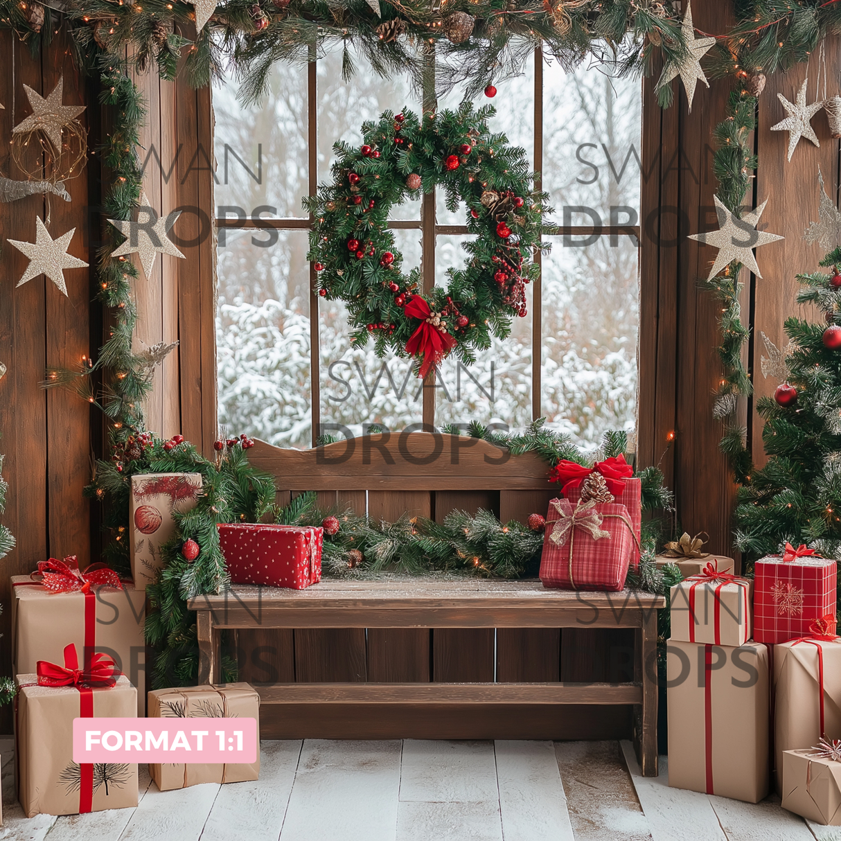 Fond photo Cabane aux étoiles Swan Drops