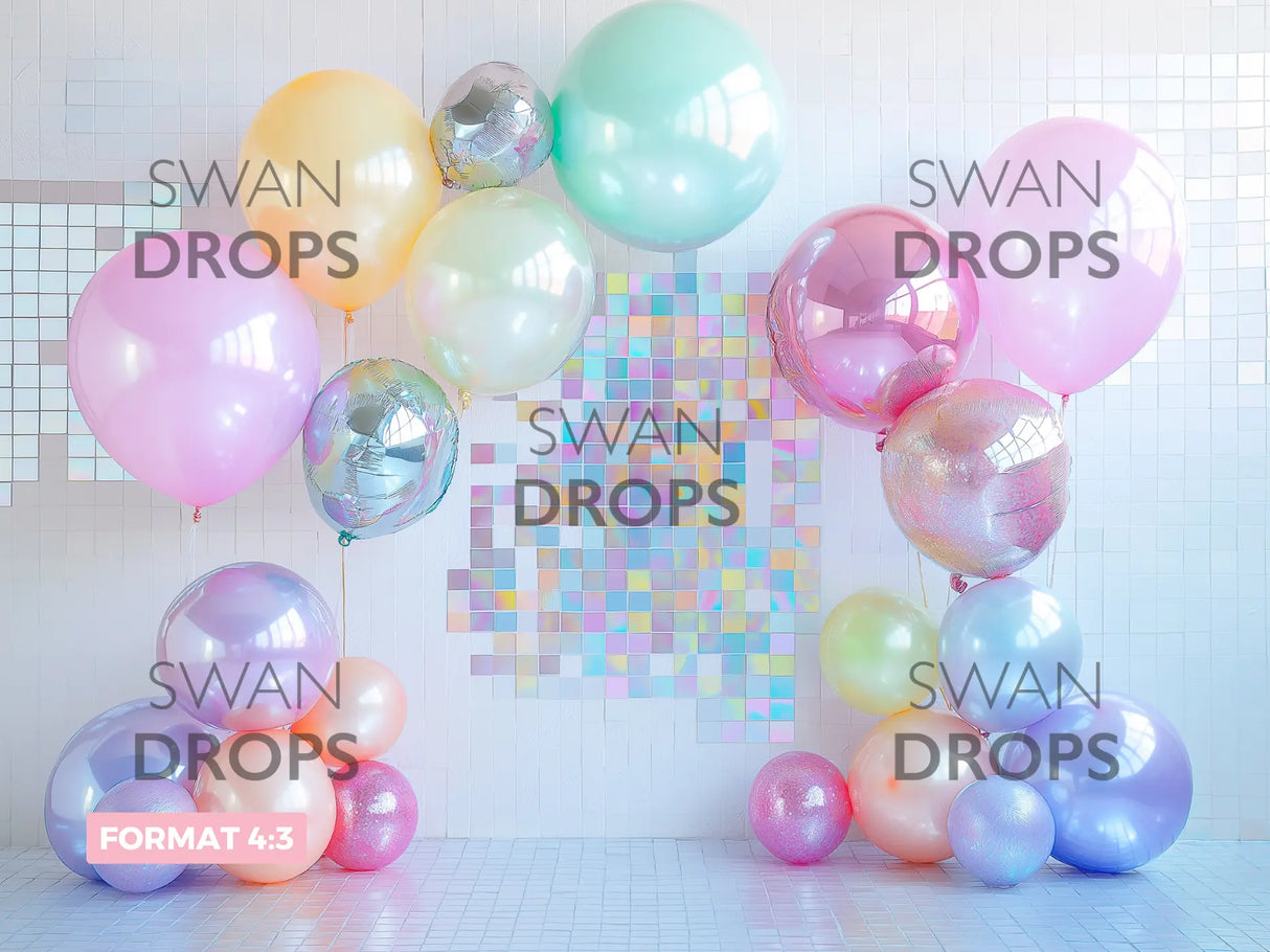 Fond photo Arc-en-Ciel Pastel Swan Drops