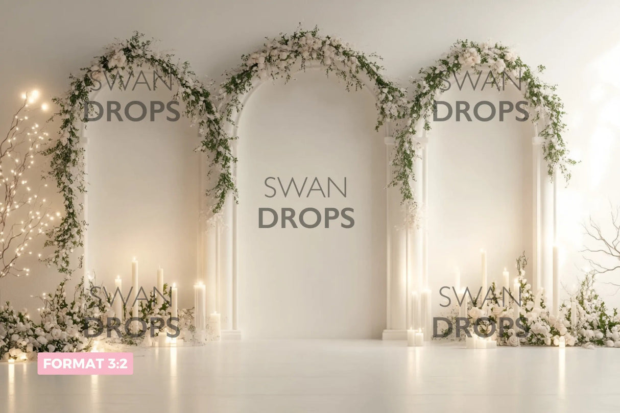 Fond photo Arcadia Lumière Swan Drops