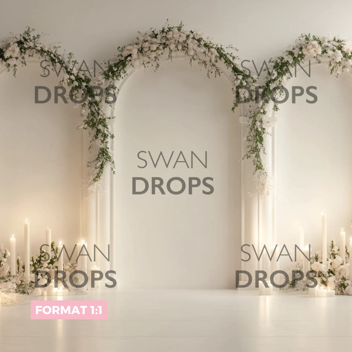 Fond photo Arcadia Lumière Swan Drops