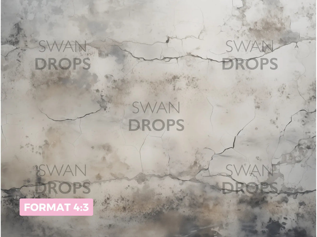 Fond photo Cracked Canvas Swan Drops