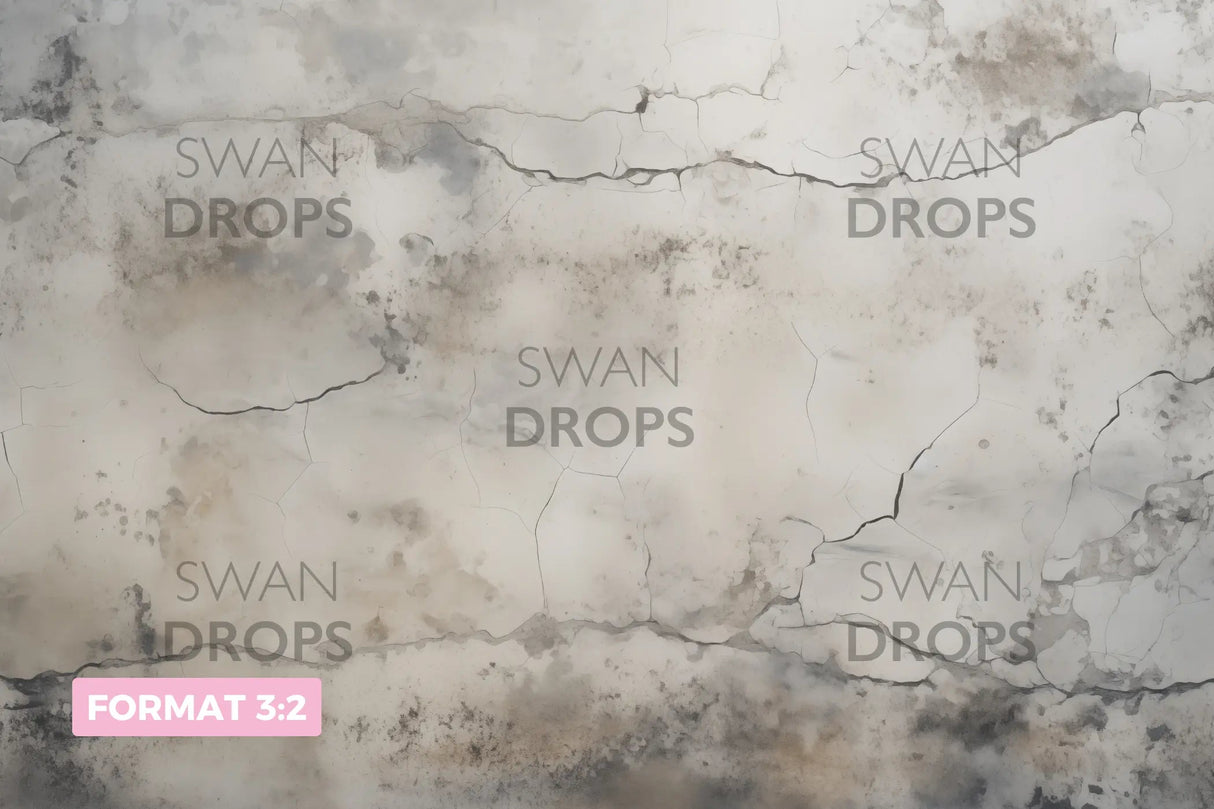 Fond photo Cracked Canvas Swan Drops