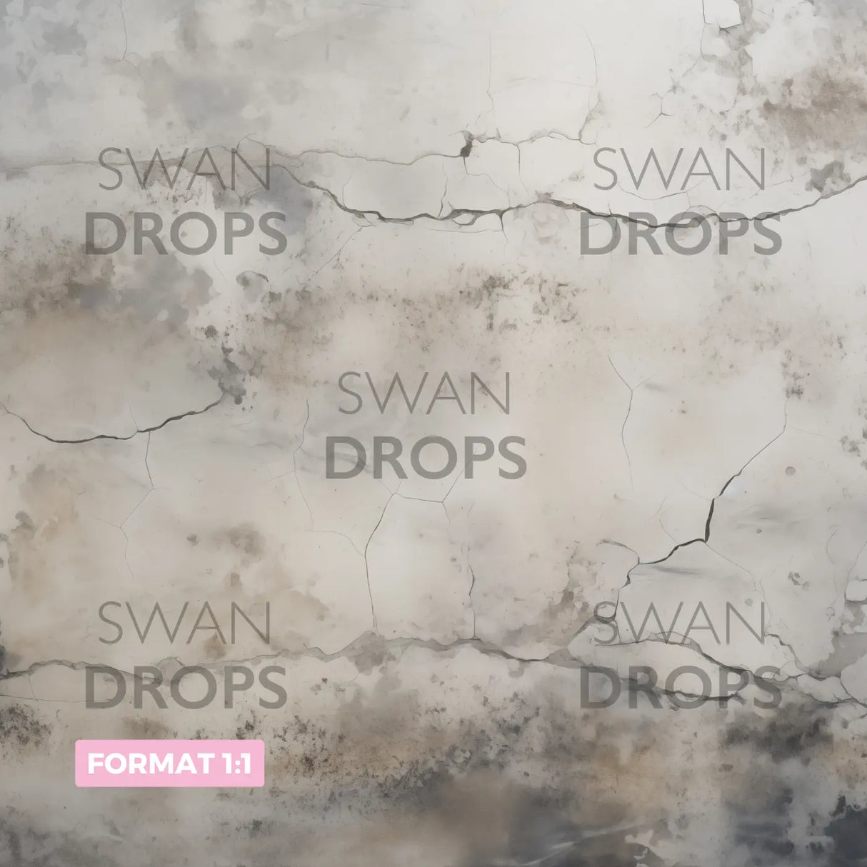 Fond photo Cracked Canvas Swan Drops