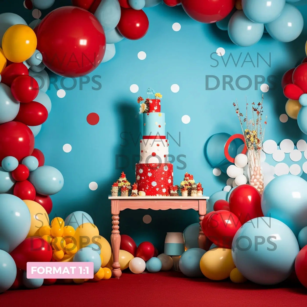 Fond photo Éclat Festif Swan Drops