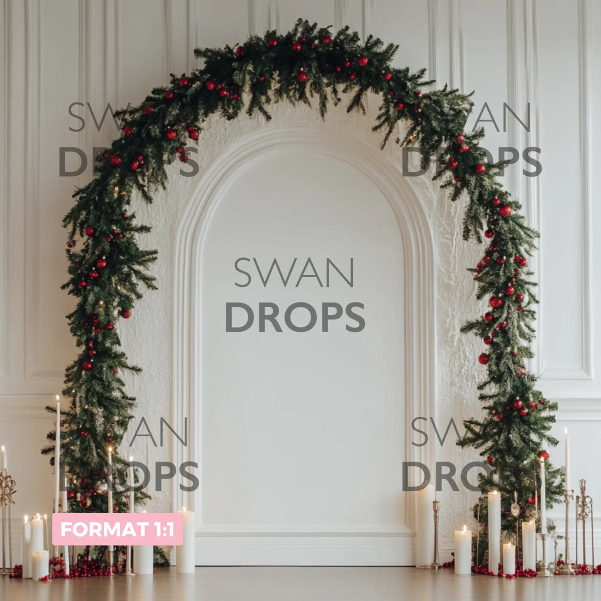 Fond photo Élégance Nordique Swan Drops