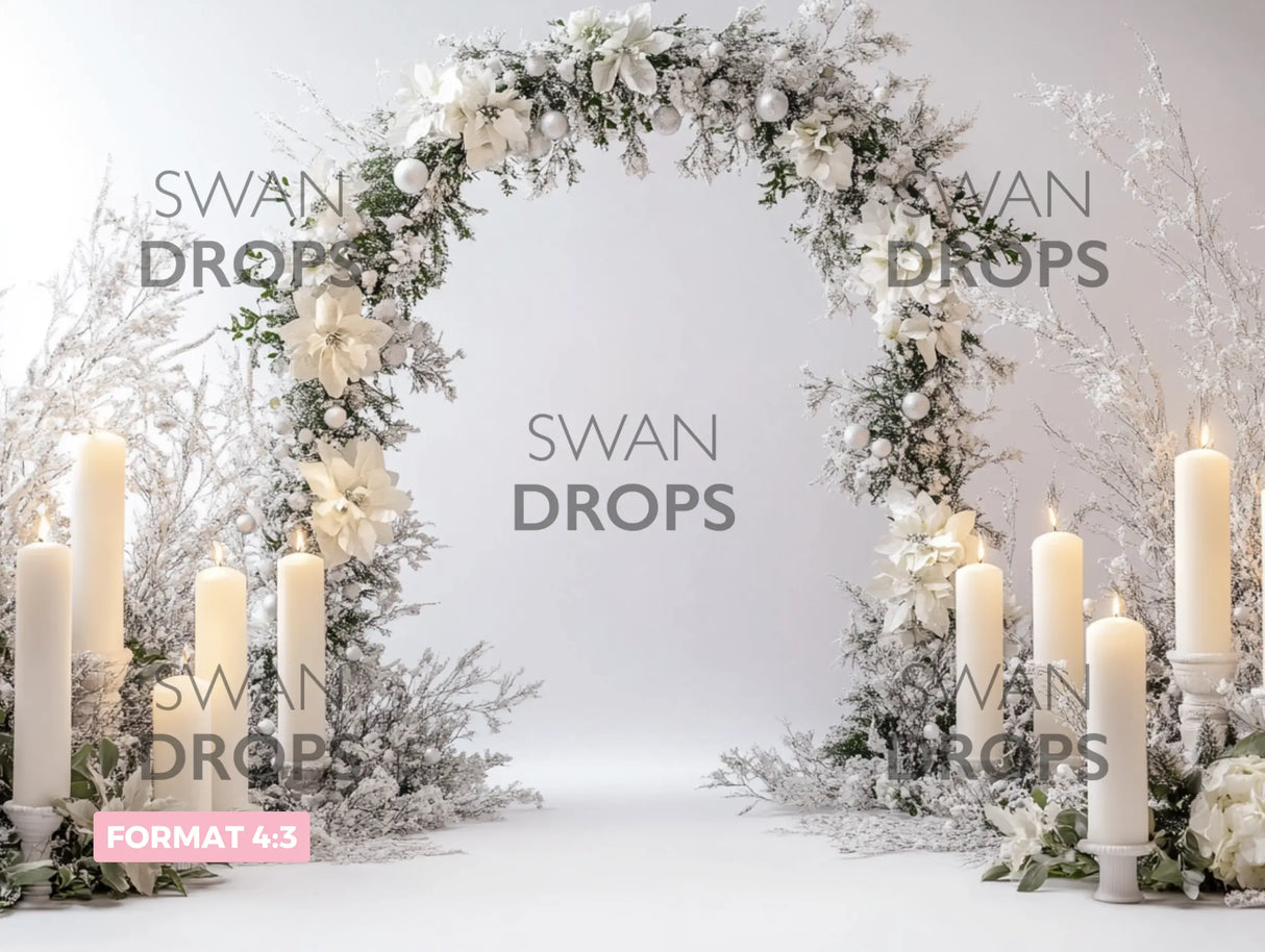 Fond photo Féérie Blanche Swan Drops