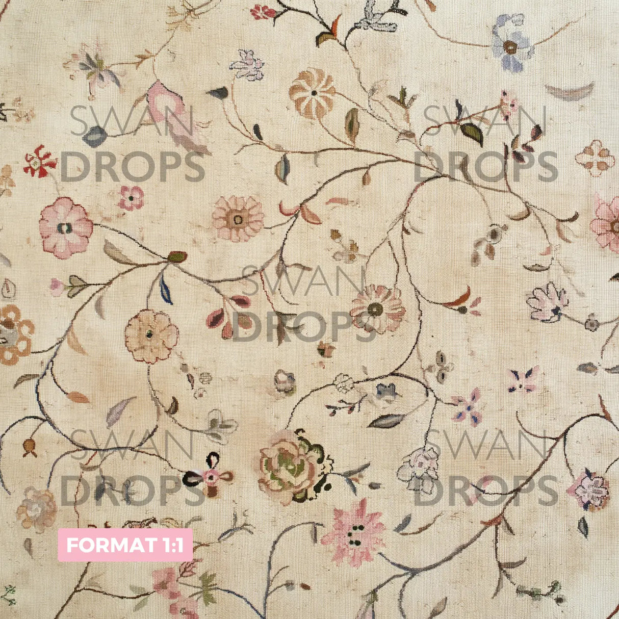 Fond photo Fleur de Kashan Swan Drops