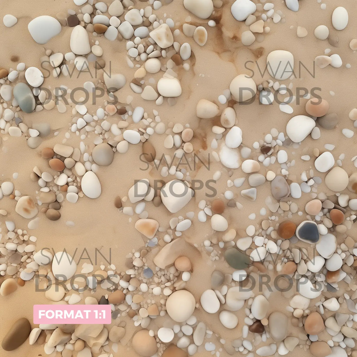 Fond photo Mosaïque de Galets Swan Drops