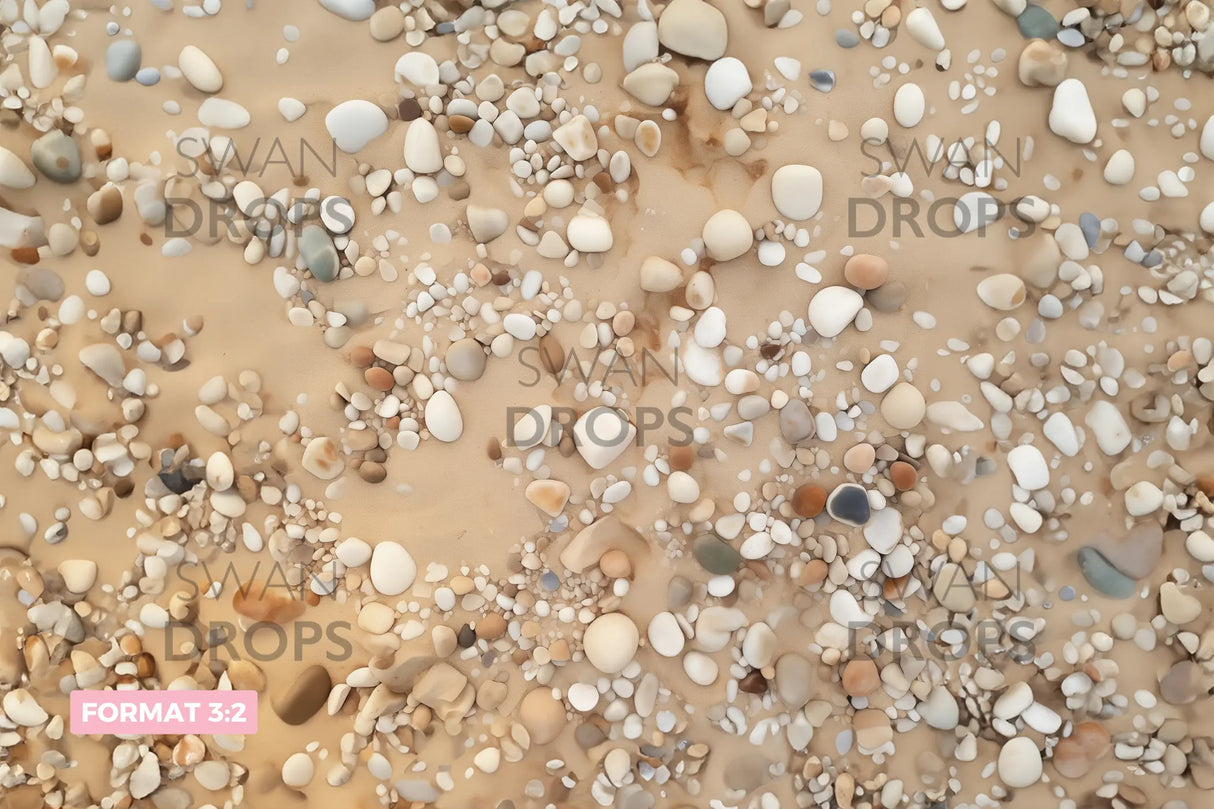 Fond photo Mosaïque de Galets Swan Drops