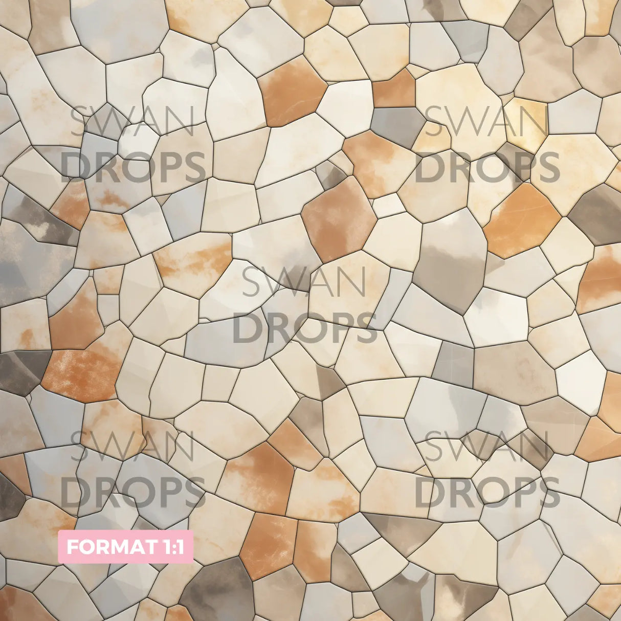 Fond photo Mosaïque de la Terre Swan Drops