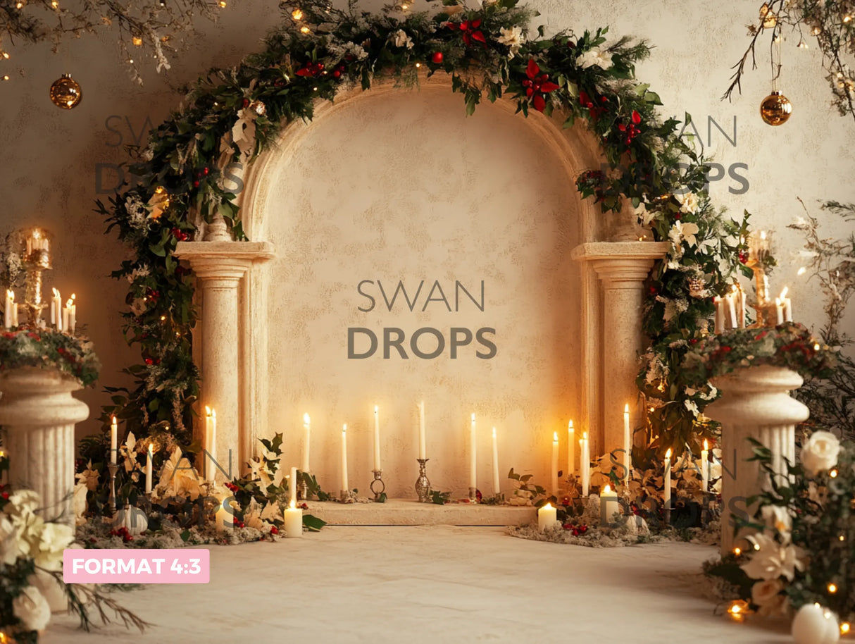 Fond photo Noël Impérial Swan Drops