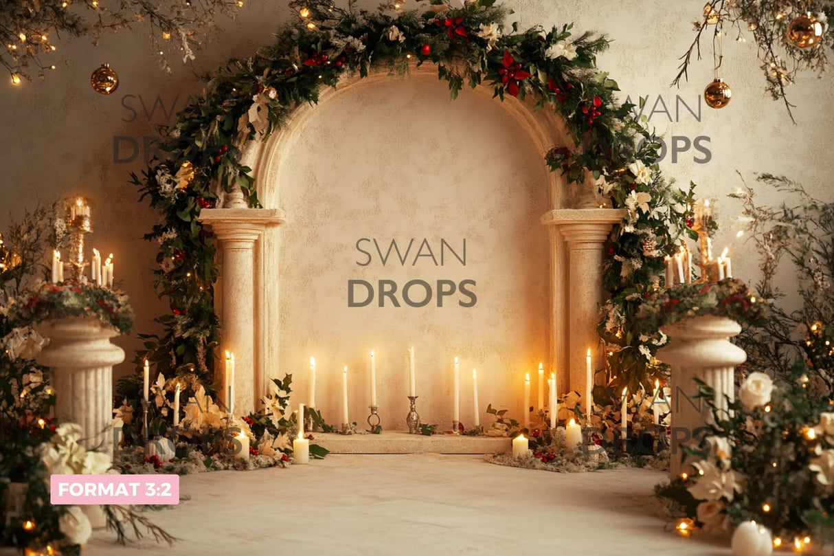 Fond photo Noël Impérial Swan Drops