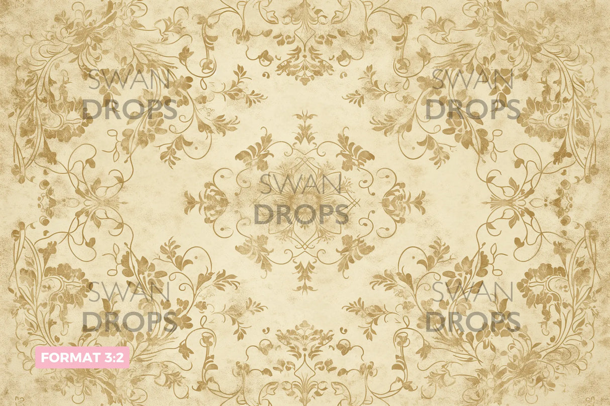 Fond photo Or Antique Swan Drops