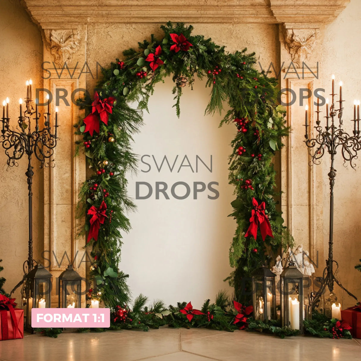 Fond photo Symphonie Festive Swan Drops