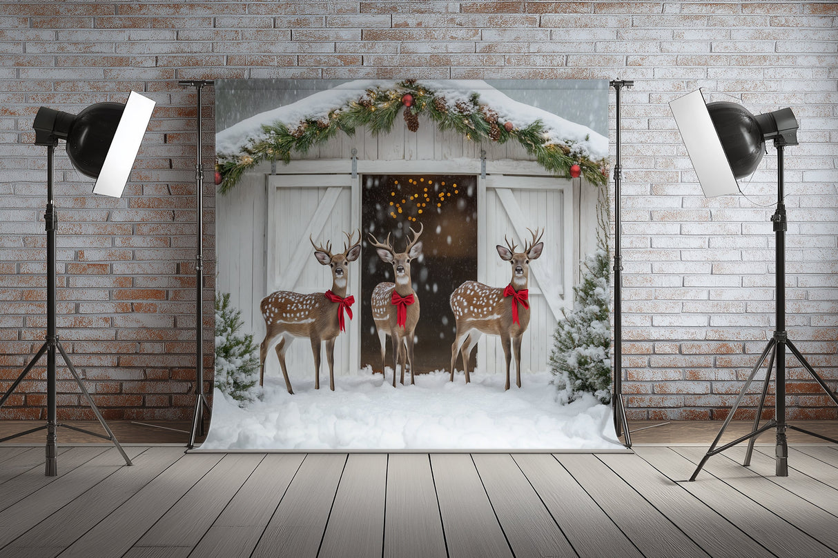 Fond photo Les invités du Père Noël Swan Drops