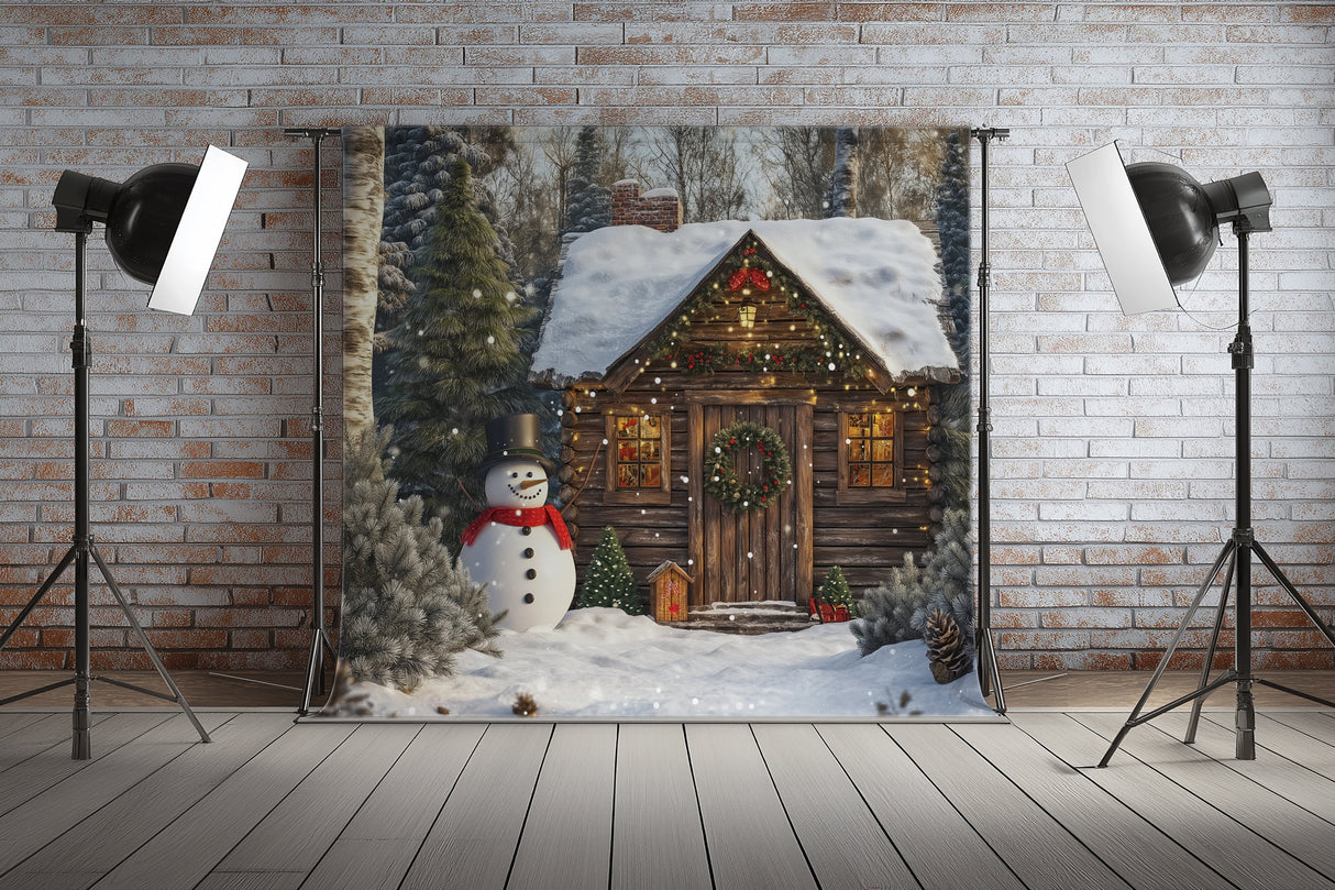 Fond photo Chalet de Noël Swan Drops