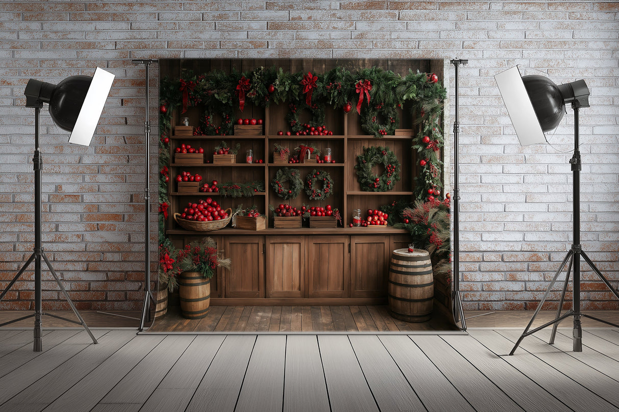 Fond photo Atelier du Père Noël Swan Drops