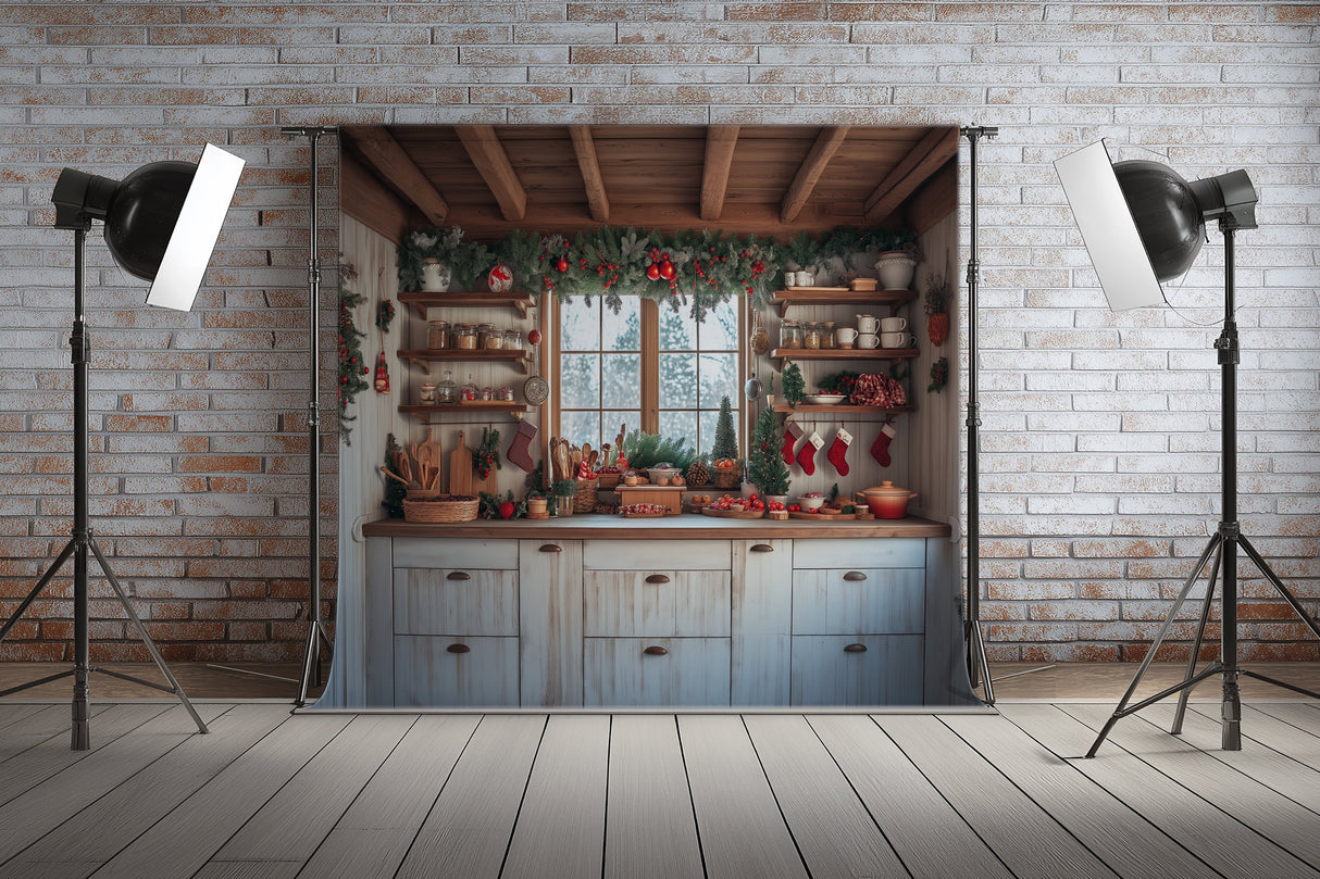 Fond photo Atelier de Noël Swan Drops