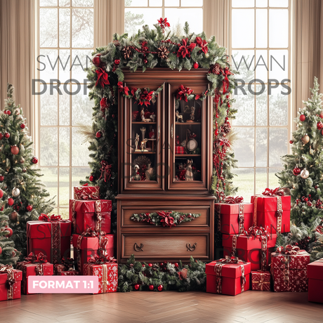 Fond photo Noël Tradition Swan Drops