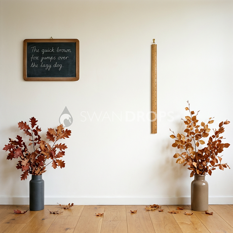 Fond photo Automne symétrique feuillage double de la collection Rentrée scolaire 2026 - blanc cassé, rouille, or brûlé - séance famille automne
