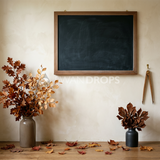 Fond photo Automne riche feuillage bilatéral de la collection Rentrée scolaire 2026 - écru, rouille, bronze automnal - séance famille rentrée septembre