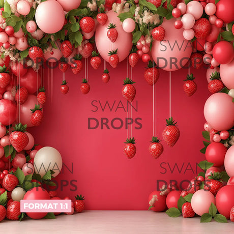 Fond photo Fraise Douceur Swan Drops