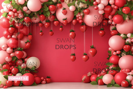 Fond photo Fraise Douceur Swan Drops