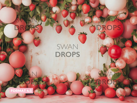 Fond photo Fraise Gourmande Swan Drops