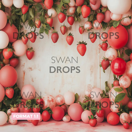 Fond photo Fraise Gourmande Swan Drops