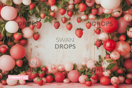 Fond photo Fraise Gourmande Swan Drops