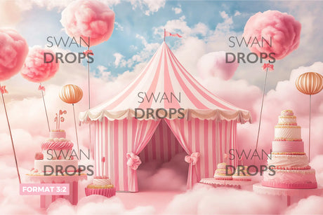 Fond photo Nuage de Sucre Swan Drops