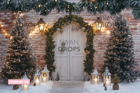 Fond photo Portail Blanc de Noël Swan Drops