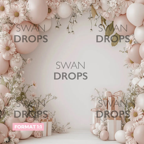 Fond photo Printemps Pastel Swan Drops