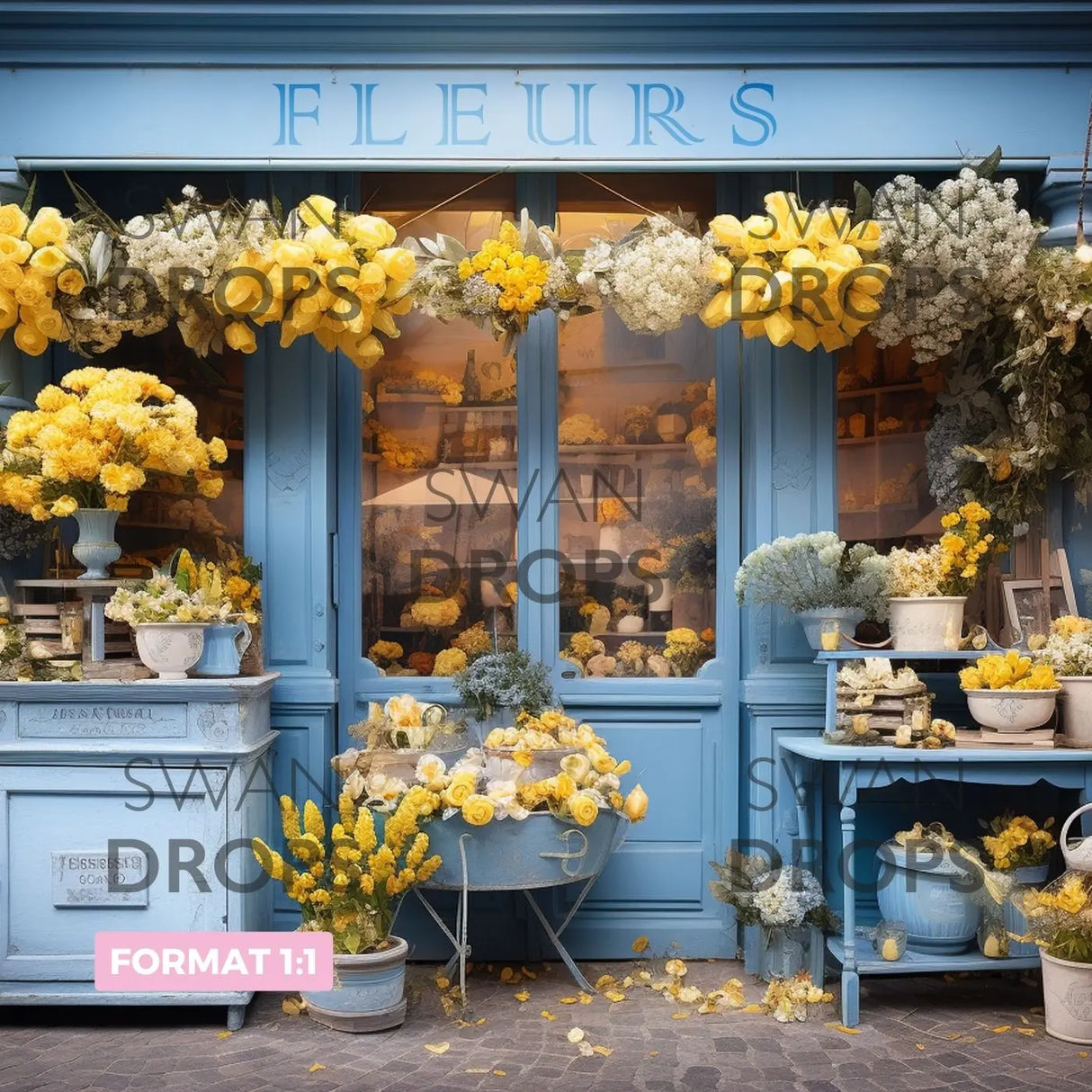 Fond photo Sérénade des Fleurs Swan Drops