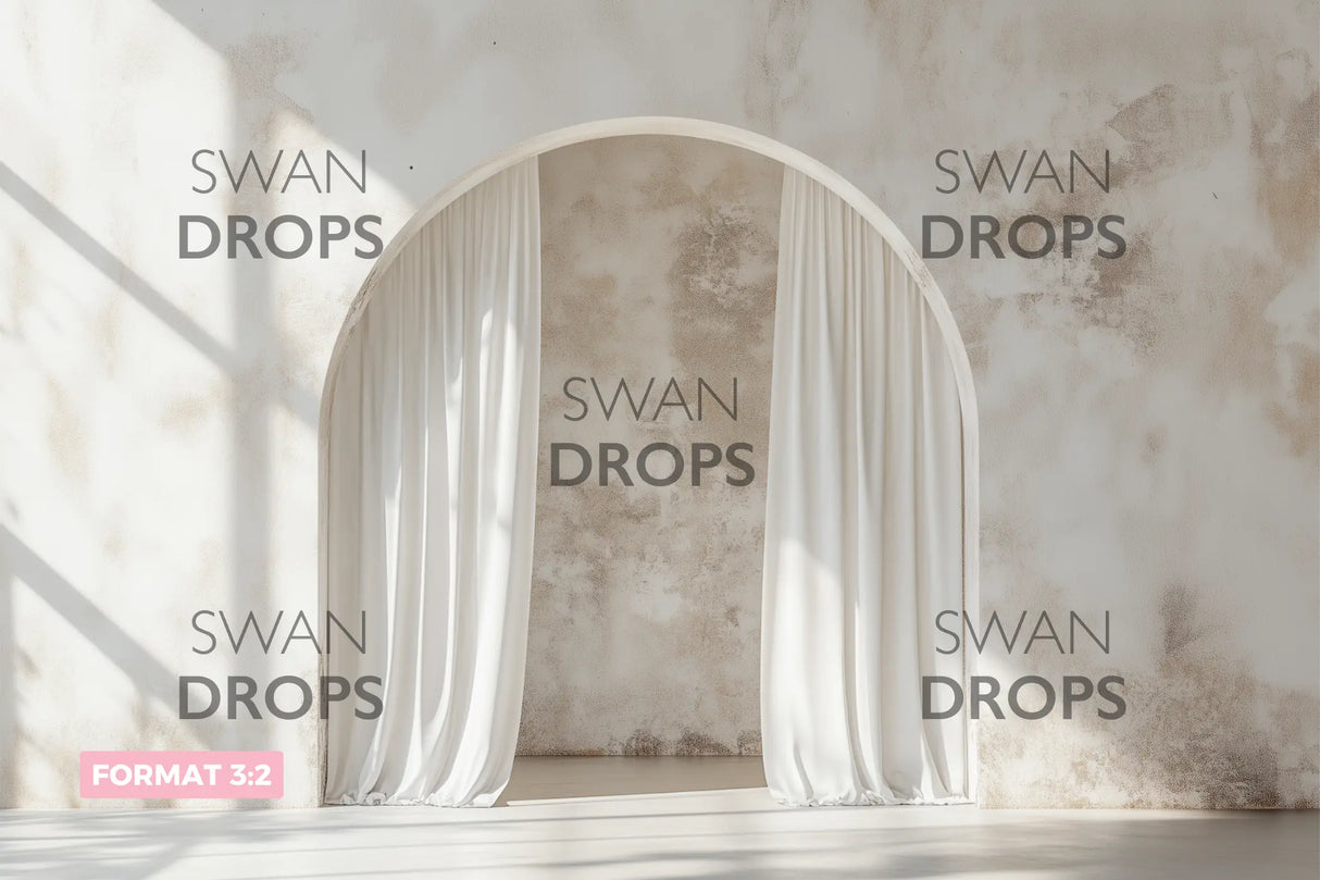 Fond photo Voile Lumière Swan Drops