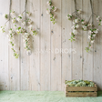 Fond photo Verger branches symétriques mousse sol de la collection Printemps Champêtre 2026 - bois brut, branches fleuries, mousse - séance grossesse nouveau-né